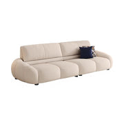 LUXORA S1200 170/210cm Length Microfiber Leather Fabric Sofa Solid Wood Frame