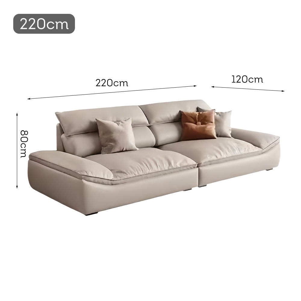 LUXORA S1220 180/220cm Length Tech Fabric Sofa Movable Backrest