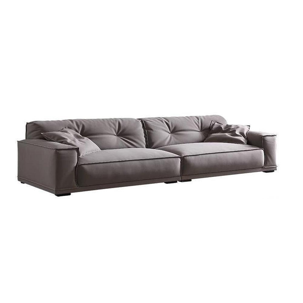 LUXORA S1243 220cm Length Microfiber Leather Fabric Sofa Solid Wood Frame