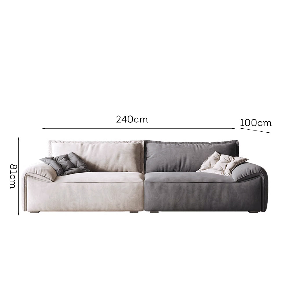 LUXORA S1245 240cm Length Tech Fabric Sofa Modern Minimalist Style