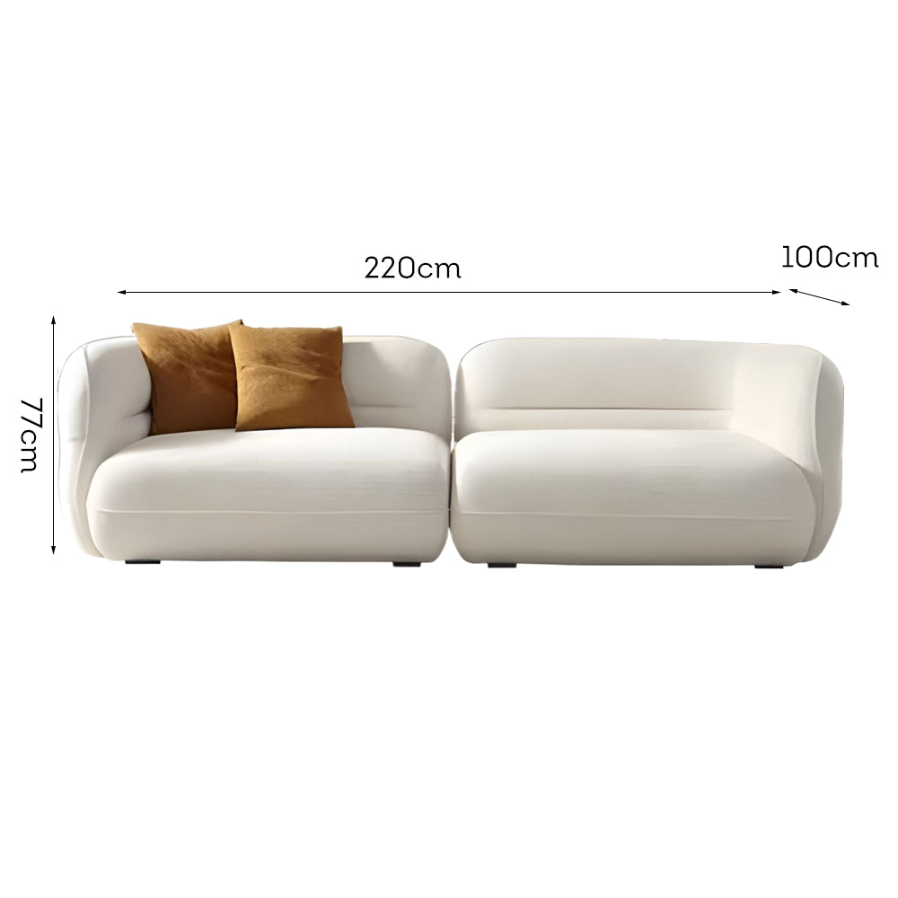 LUXORA S1248 220cm Length Tech Fabric Sofa Solid Wood Frame