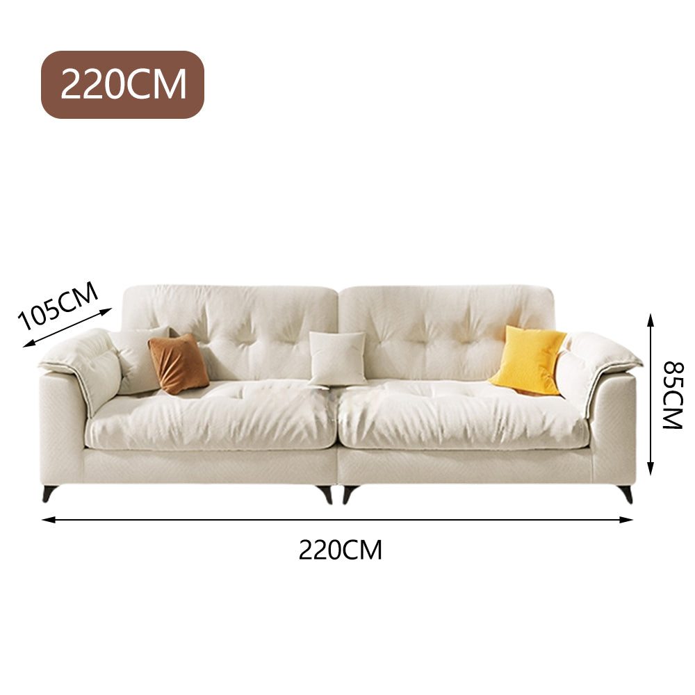 LUXORA S1268 Fashionable Minimalist Style Solid Wood Sofa 180-220cm High-Tech Fabric