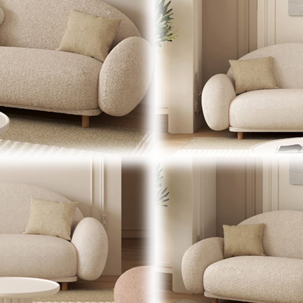 LUXORA S1286 Fashionable Minimalist Style Solid Wood Sofa 230cm Teddy Fabric