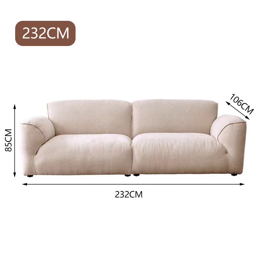 LUXORA S1288 Fashionable Minimalist Style Solid Wood Sofa 232cm High-Tech Fabric