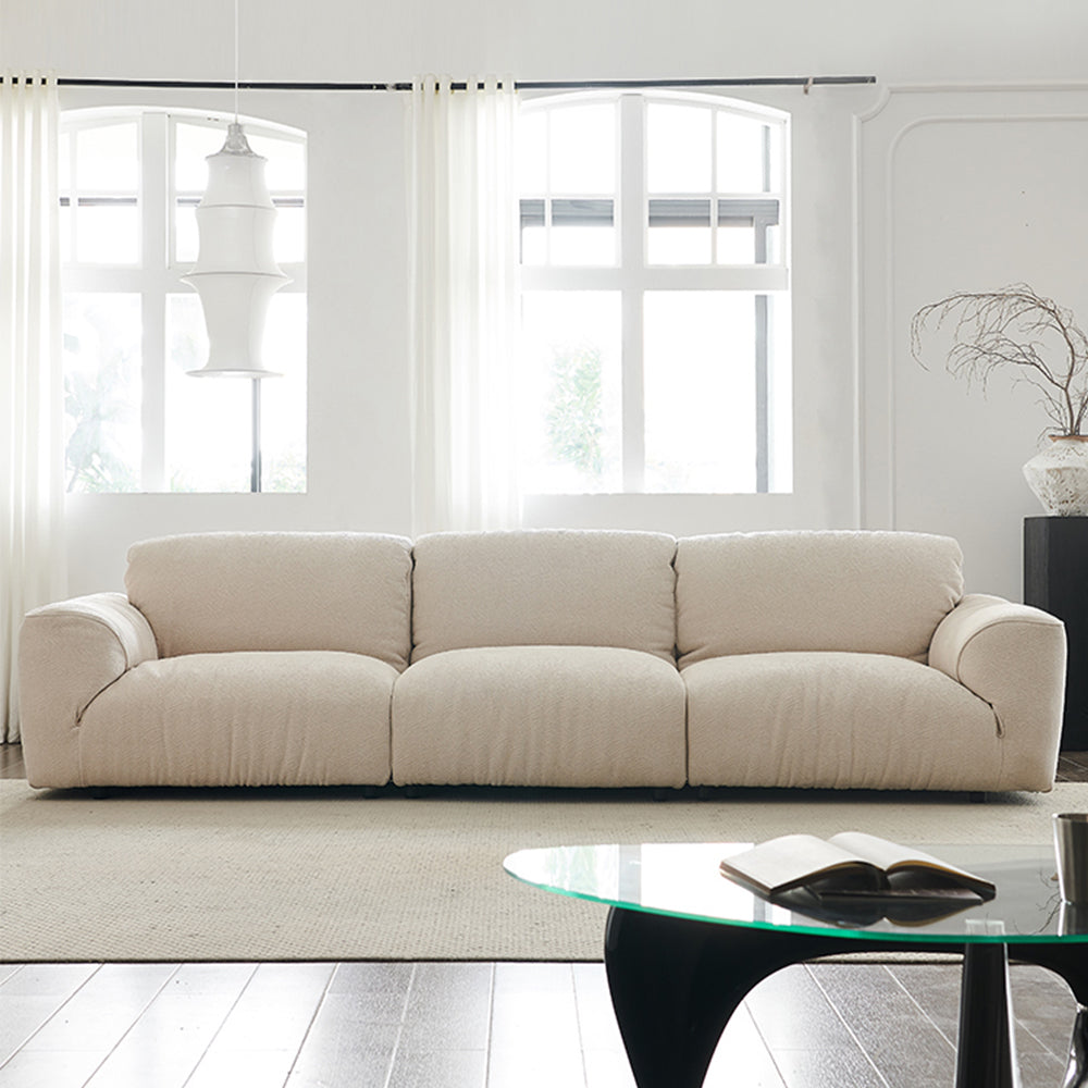 LUXORA S1288 Fashionable Minimalist Style Solid Wood Sofa 232cm High-Tech Fabric