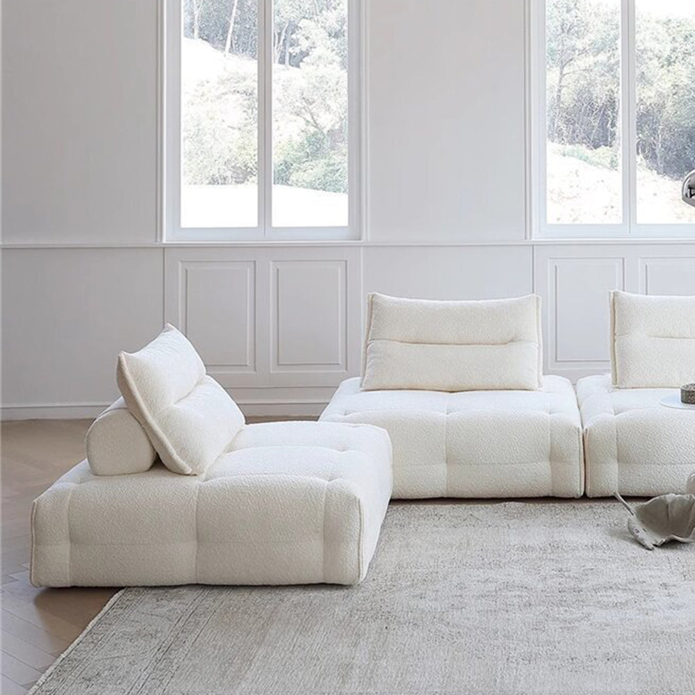 LUXORA S1298 105/120cm Length Tech Fabric Sofa Solid Wood Frame