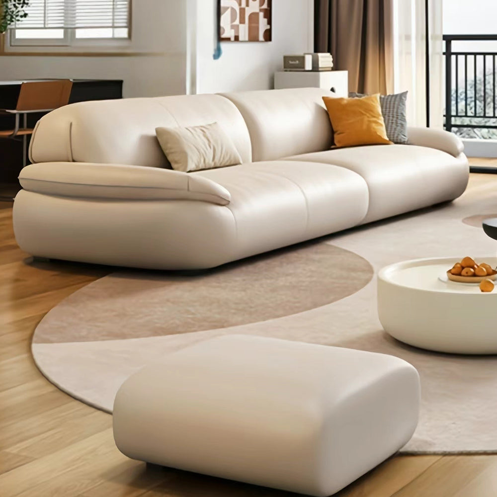 LUXORA S1305 220/250cm Length Microfiber Leather Fabric Sofa Solid Wood Frame