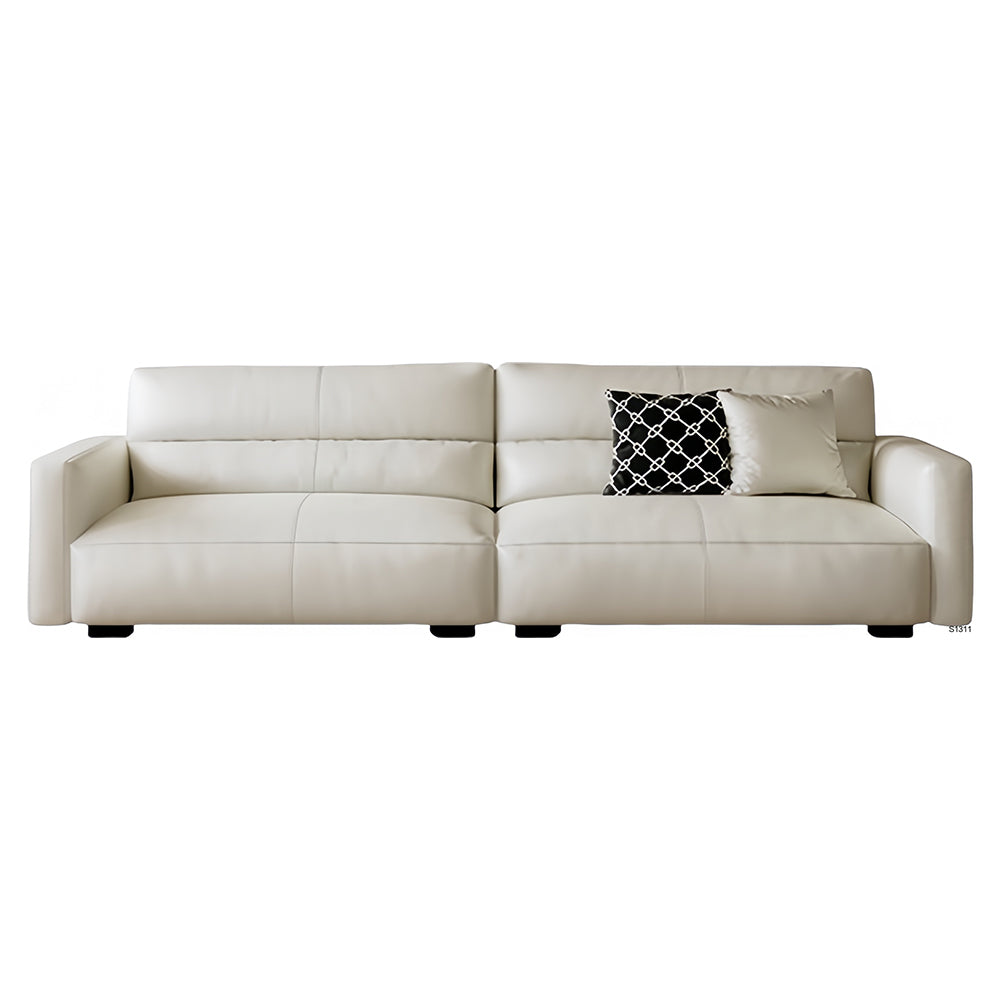 LUXORA S1311 180/200cm Length Microfiber Leather Fabric Sofa Solid Wood Frame