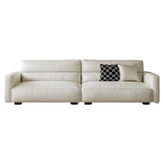 LUXORA S1311 180/200cm Length Microfiber Leather Fabric Sofa Solid Wood Frame