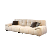 LUXORA S1316 210/250cm Length Microfiber Leather Fabric Sofa Solid Wood Frame