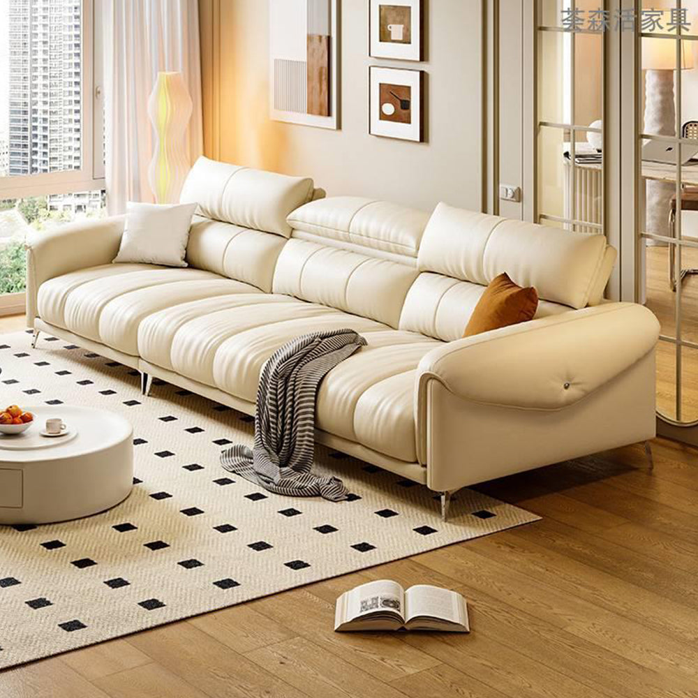 LUXORA S1331 250/280cm Length Microfiber Leather Fabric Sofa Solid Wood Frame