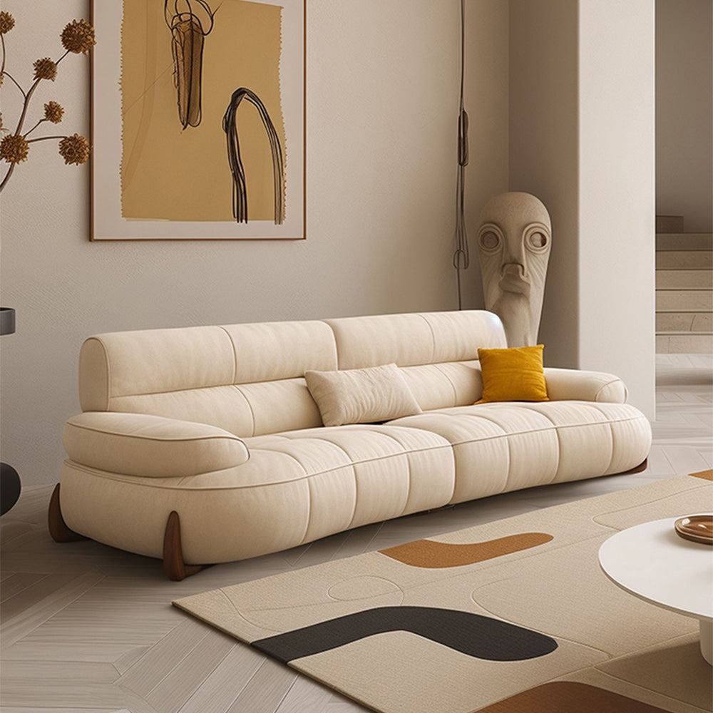 LUXORA S1357 170/210cm Length Matte fabric Sofa Solid Wood Frame