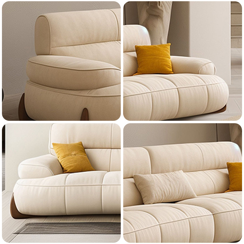 LUXORA S1357 170/210cm Length Matte fabric Sofa Solid Wood Frame