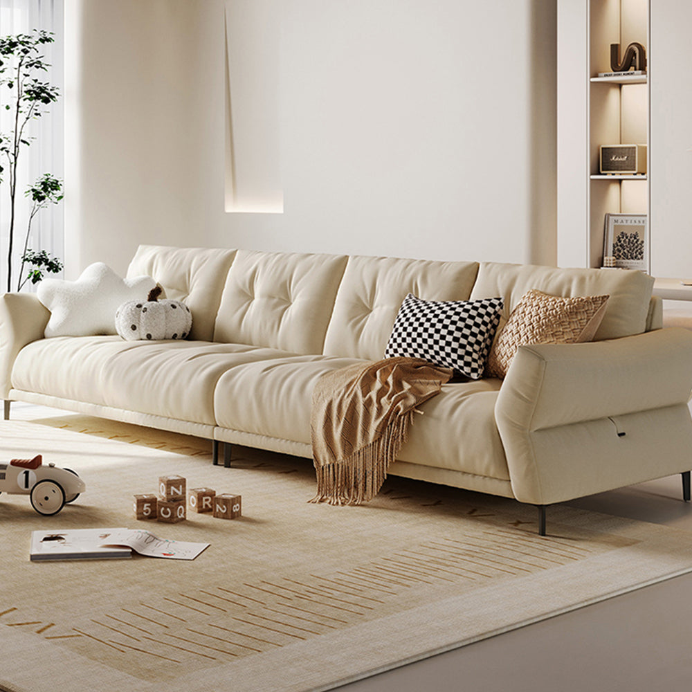 LUXORA S1376 Fashionable Minimalist Style Solid Wood Sofa 170-210cm High-Tech Fabric