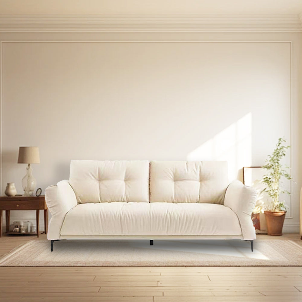 LUXORA S1376 Fashionable Minimalist Style Solid Wood Sofa 170-210cm High-Tech Fabric