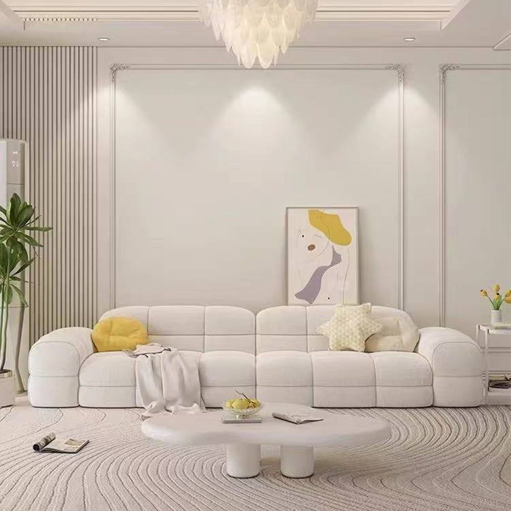 LUXORA S1380 Fashionable Minimalist Style Solid Wood Sofa 230cm Teddy Fabric