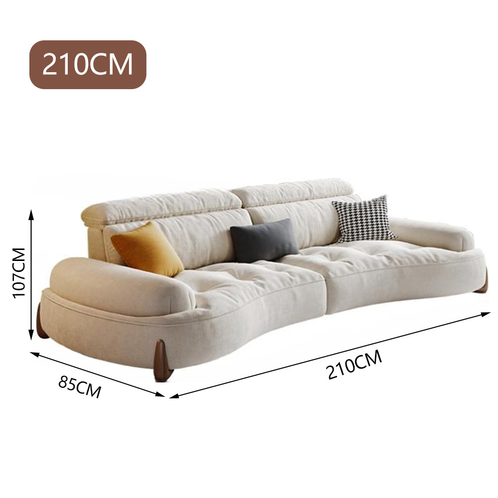 LUXORA S1385 Fashionable Minimalist Style Solid Wood Sofa 170-210cm High-Tech Fabric