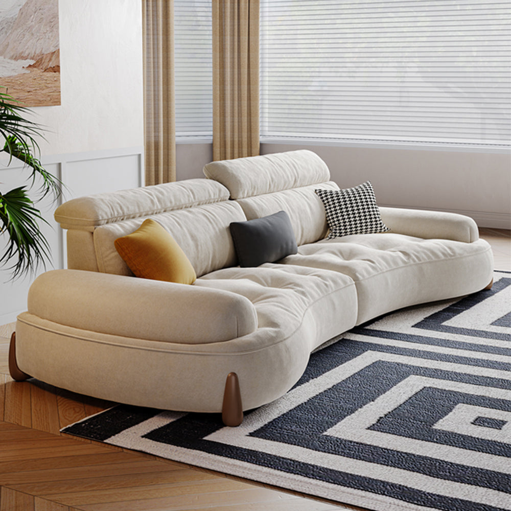 LUXORA S1385 Fashionable Minimalist Style Solid Wood Sofa 170-210cm High-Tech Fabric