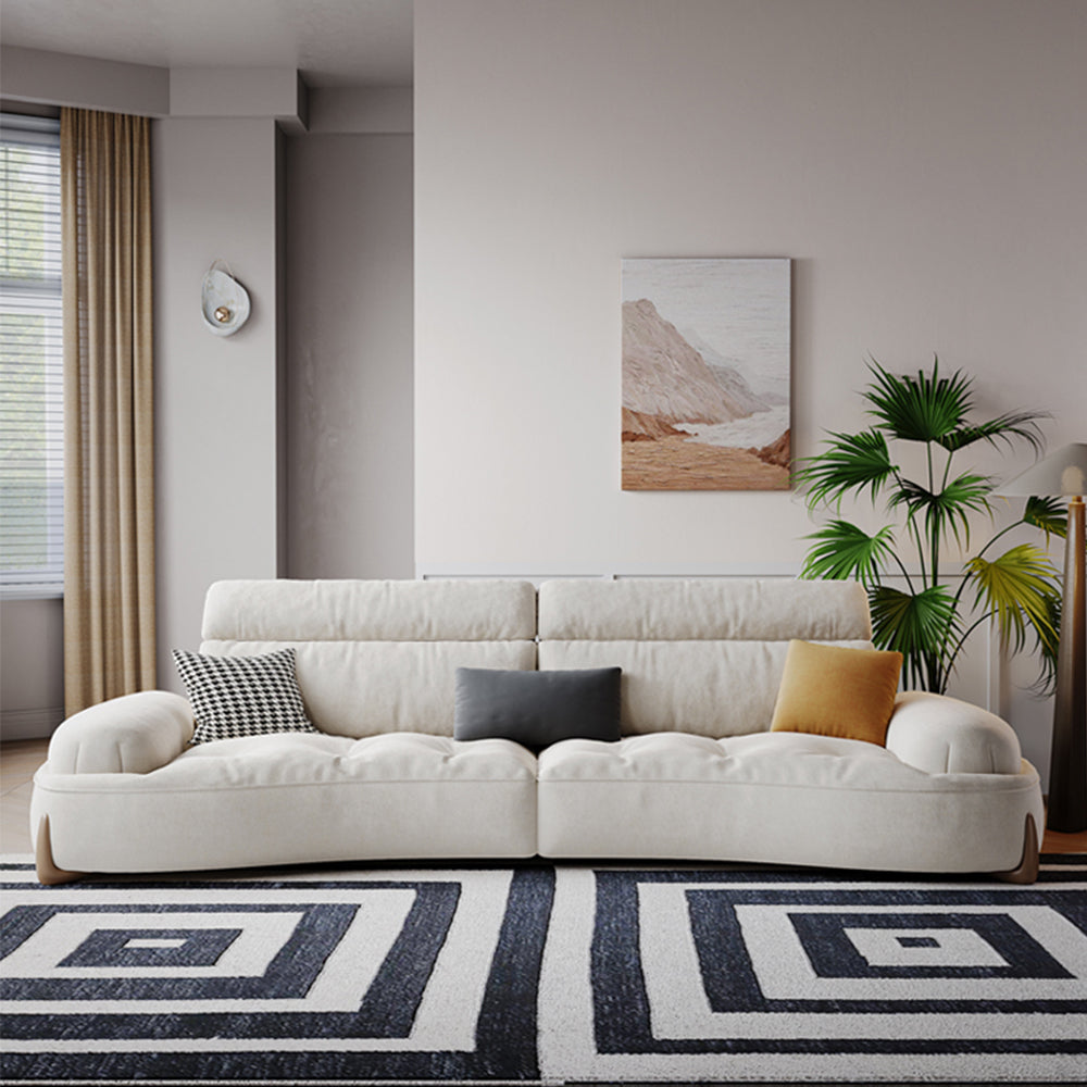 LUXORA S1385 Fashionable Minimalist Style Solid Wood Sofa 170-210cm High-Tech Fabric