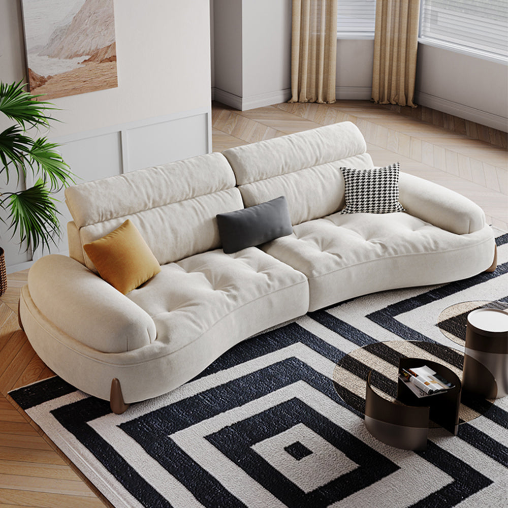 LUXORA S1385 Fashionable Minimalist Style Solid Wood Sofa 170-210cm High-Tech Fabric