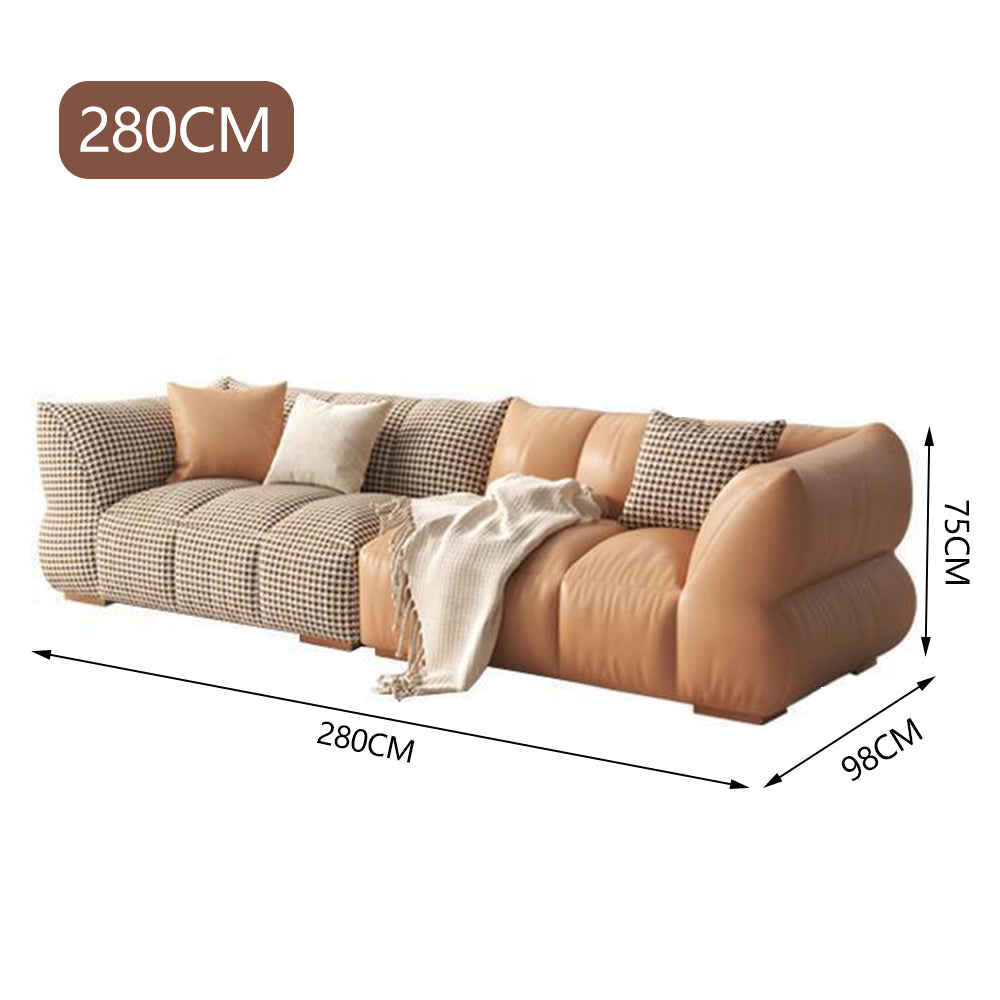 LUXORA S1386 Fashionable Minimalist Style Solid Wood Sofa 170-210cm High-Tech Fabric