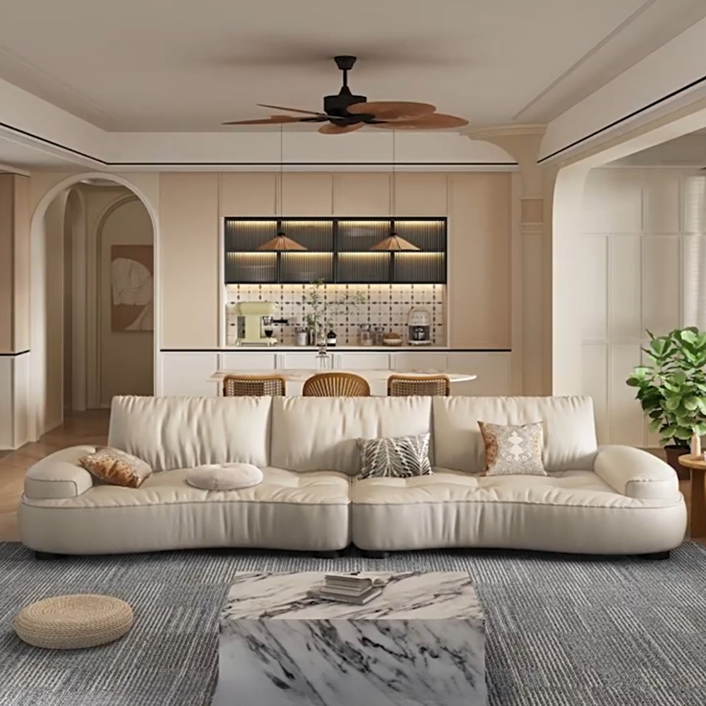 LUXORA S1422 220/260CM Modern Minimalist Style Imported Pine Frame Sofa