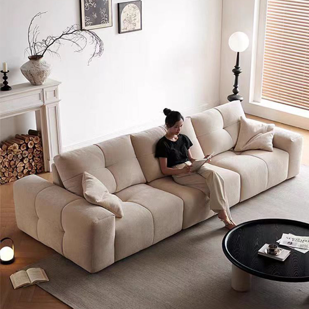 LUXORA S1477 Fashionable Minimalist Style Solid Wood Sofa 170-210cm High-Tech Fabric