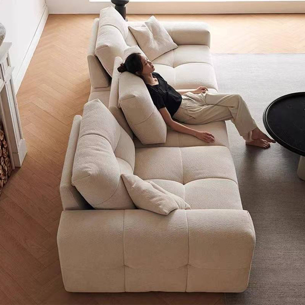 LUXORA S1477 Fashionable Minimalist Style Solid Wood Sofa 170-210cm High-Tech Fabric