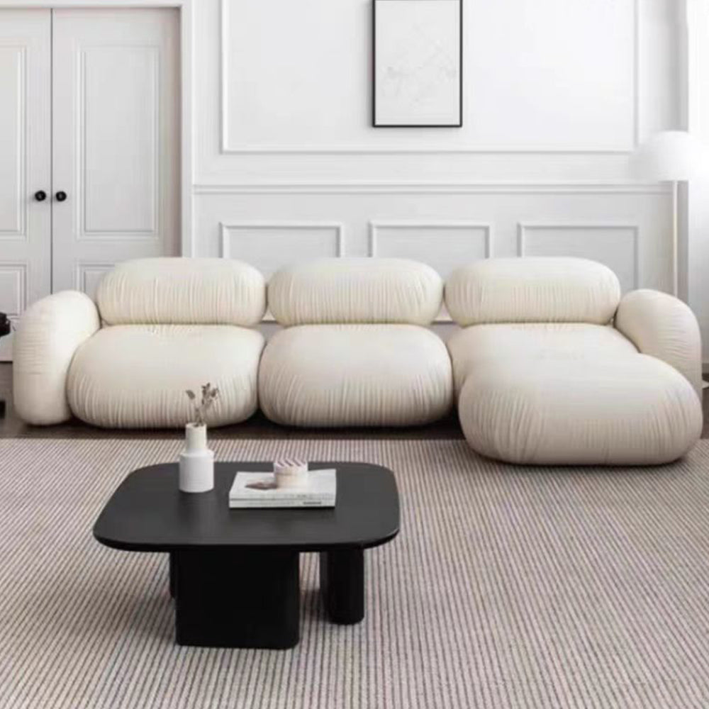 LUXORA S1491 Fashionable Minimalist Style Solid Wood Sofa 210-240cm Teddy Fabric