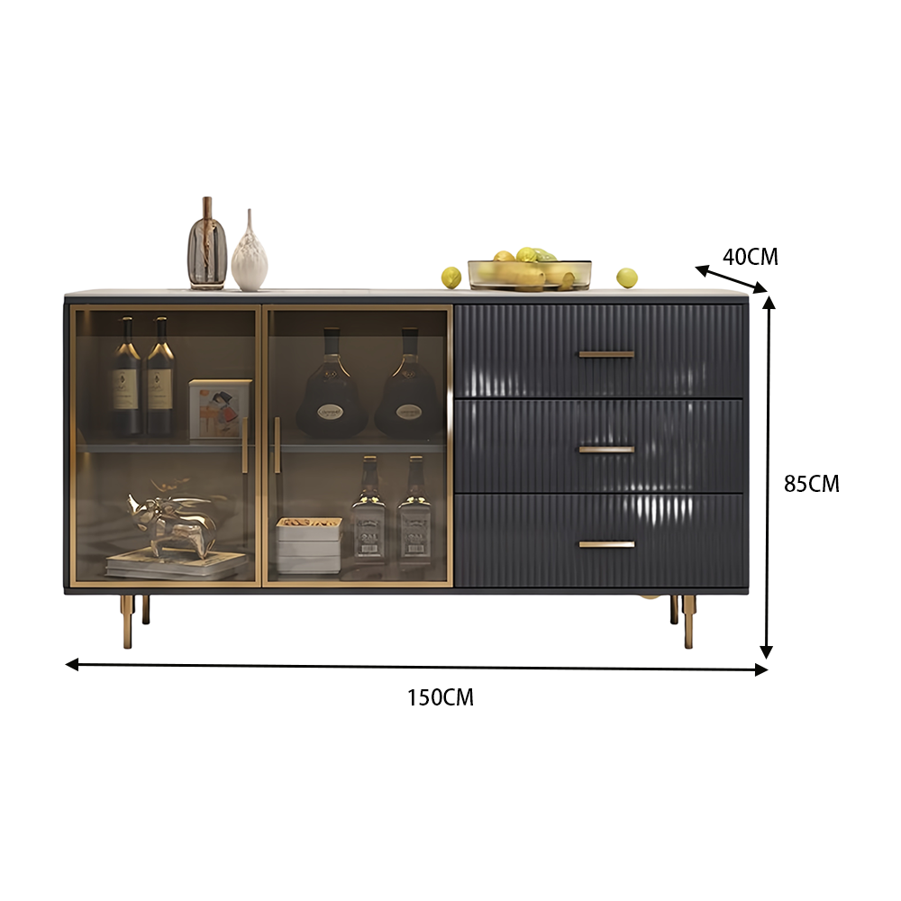 LUXORA SC1002 120/150CM Modern Simple Rock Slab Countertop Dining Sideboard