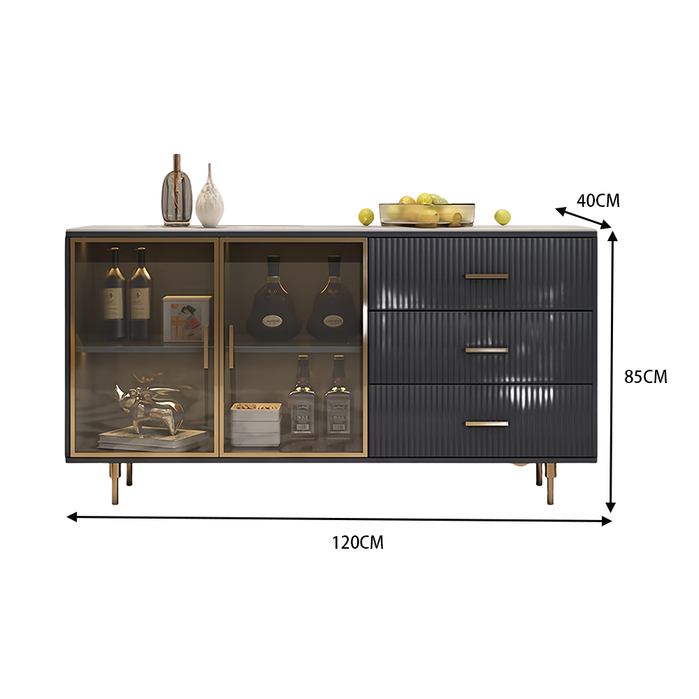 LUXORA SC1002 120/150CM Modern Simple Rock Slab Countertop Dining Sideboard