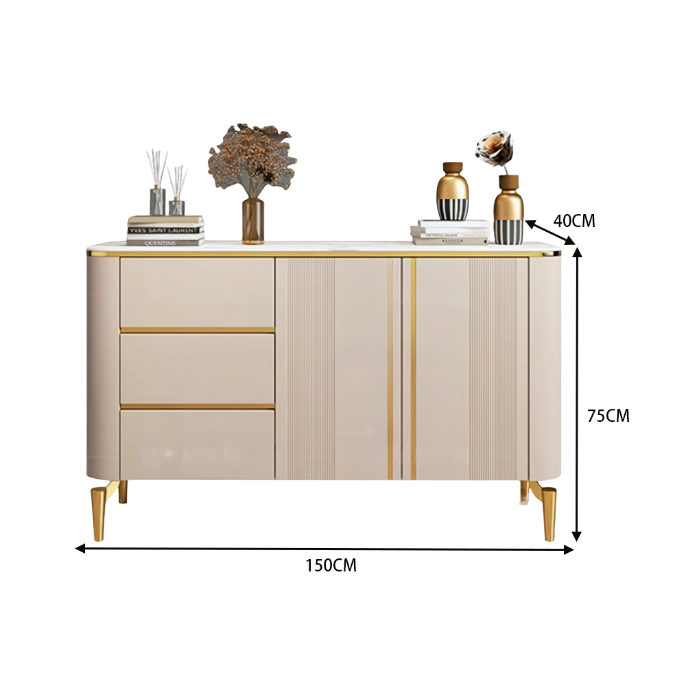 LUXORA SC1003 120/150CM Modern Simple Rock Slab Countertop Dining Sideboard