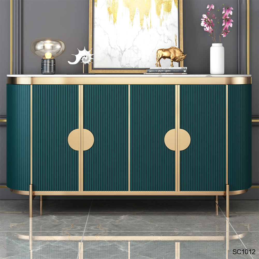 LUXORA SC1012 120/150CM Light Luxury Style Rock Slate Countertop Sideboard.