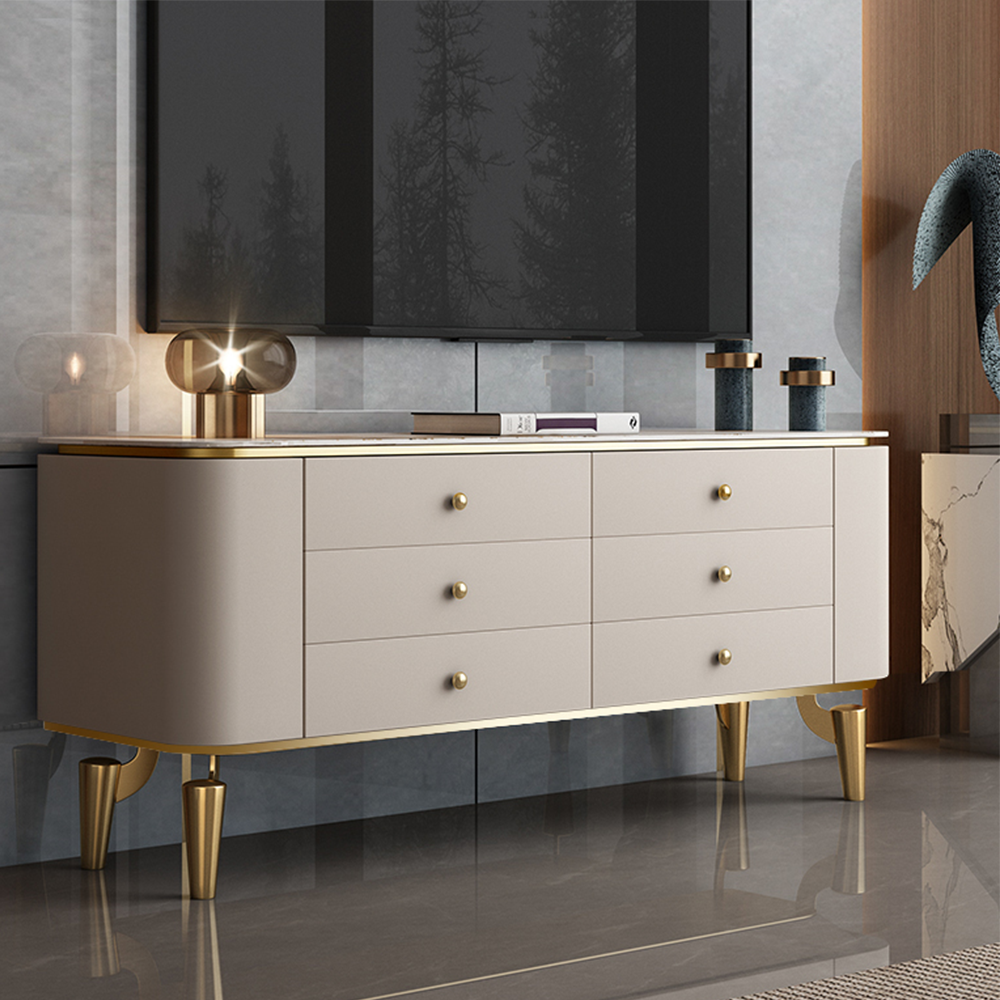 LUXORA SC1014 140/160CM Modern Simple Rock Slab Countertop Dining Sideboard