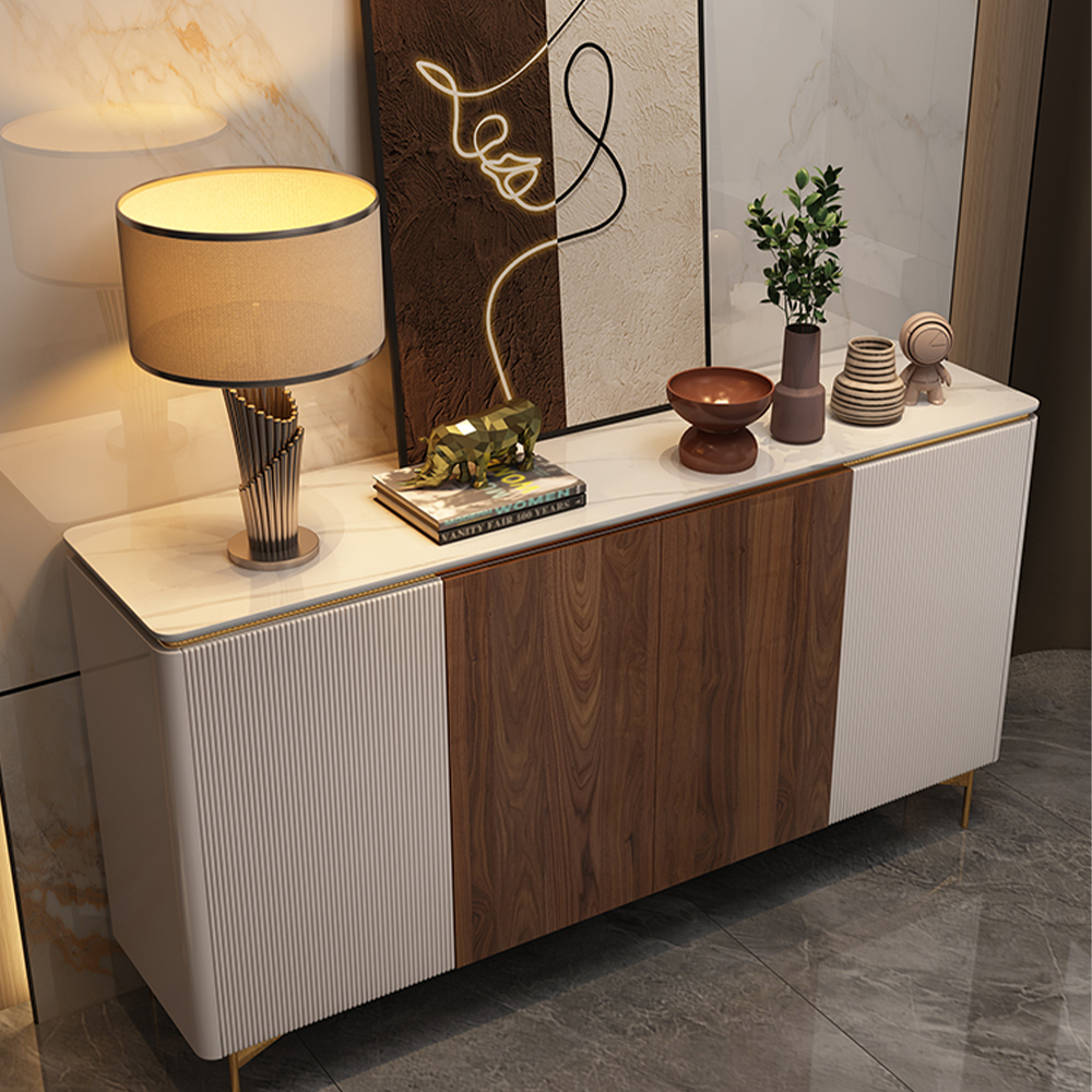 LUXORA SC1018 120/150CM Light Luxury Style Solid Wood Dining Sideboard