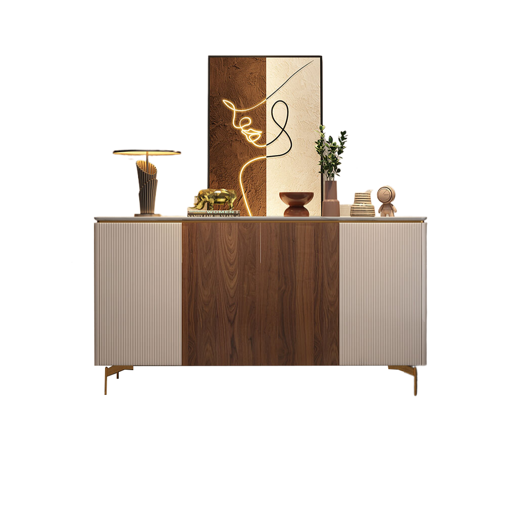 LUXORA SC1018 120/150CM Light Luxury Style Solid Wood Dining Sideboard
