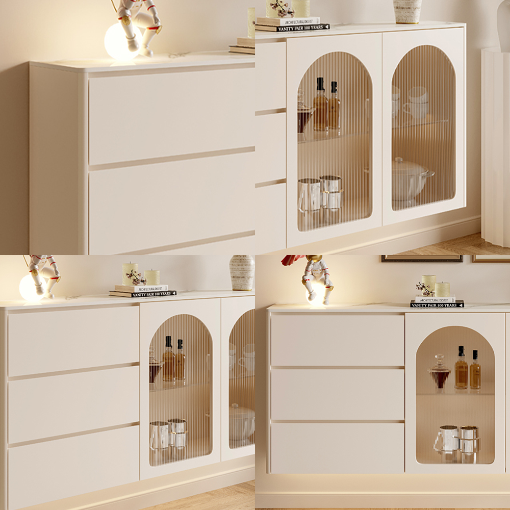 LUXORA SC1022 120/150CM Modern Simple Cream Style Sideboard