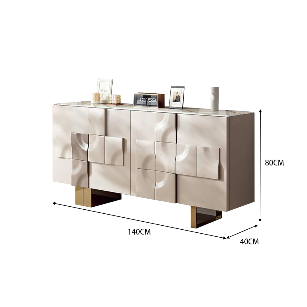 LUXORA SC1023 140/160CM  Light Luxury Stone Countertop Sideboard