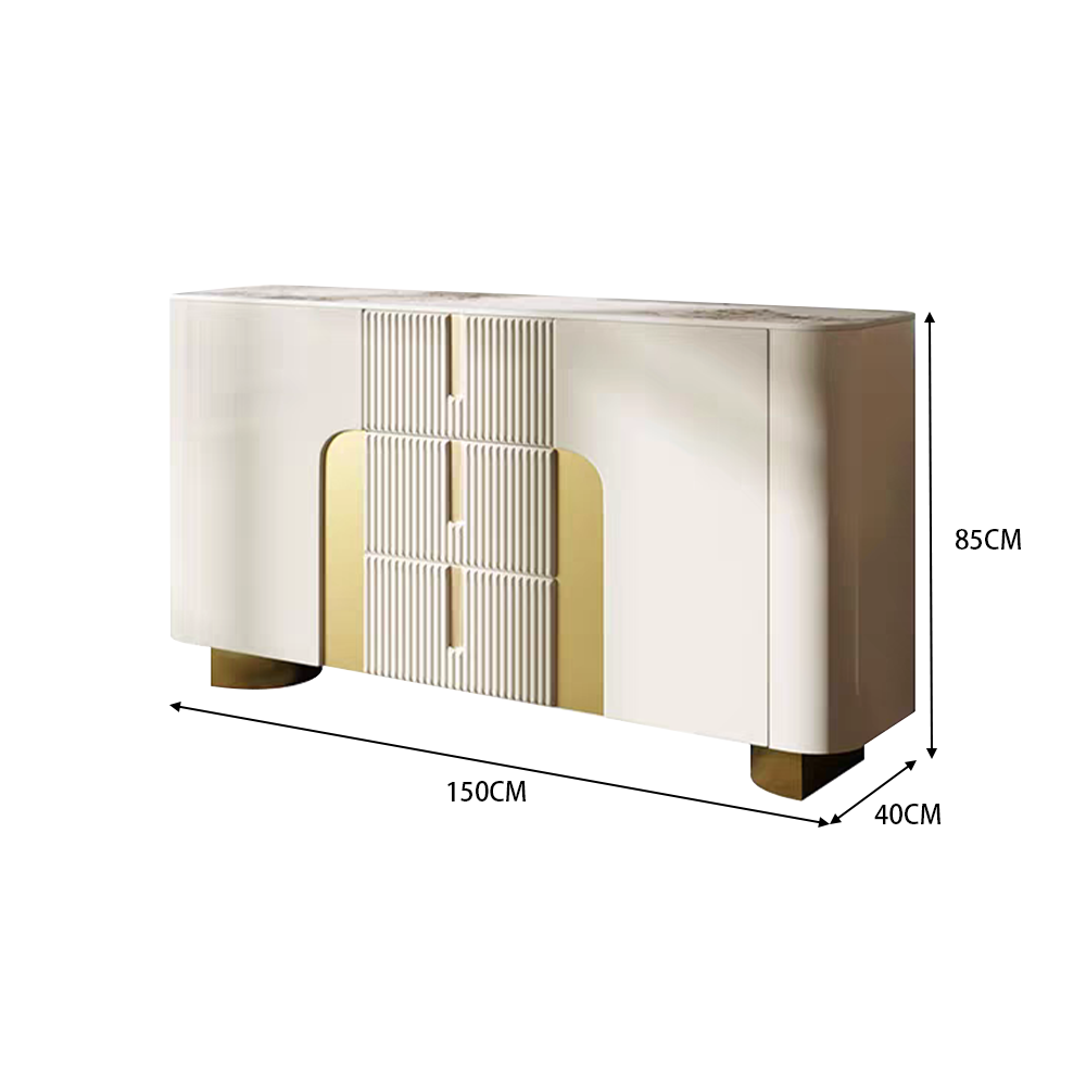 LUXORA SC1027 150CM Modern Minimalist Rock Slab Countertop Dining Sideboard