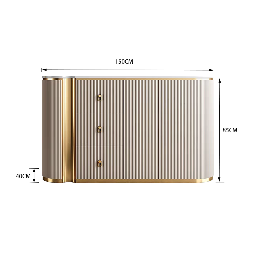 LUXORA SC1030 150CM Light luxury Style Rock Slate Countertop Sideboard