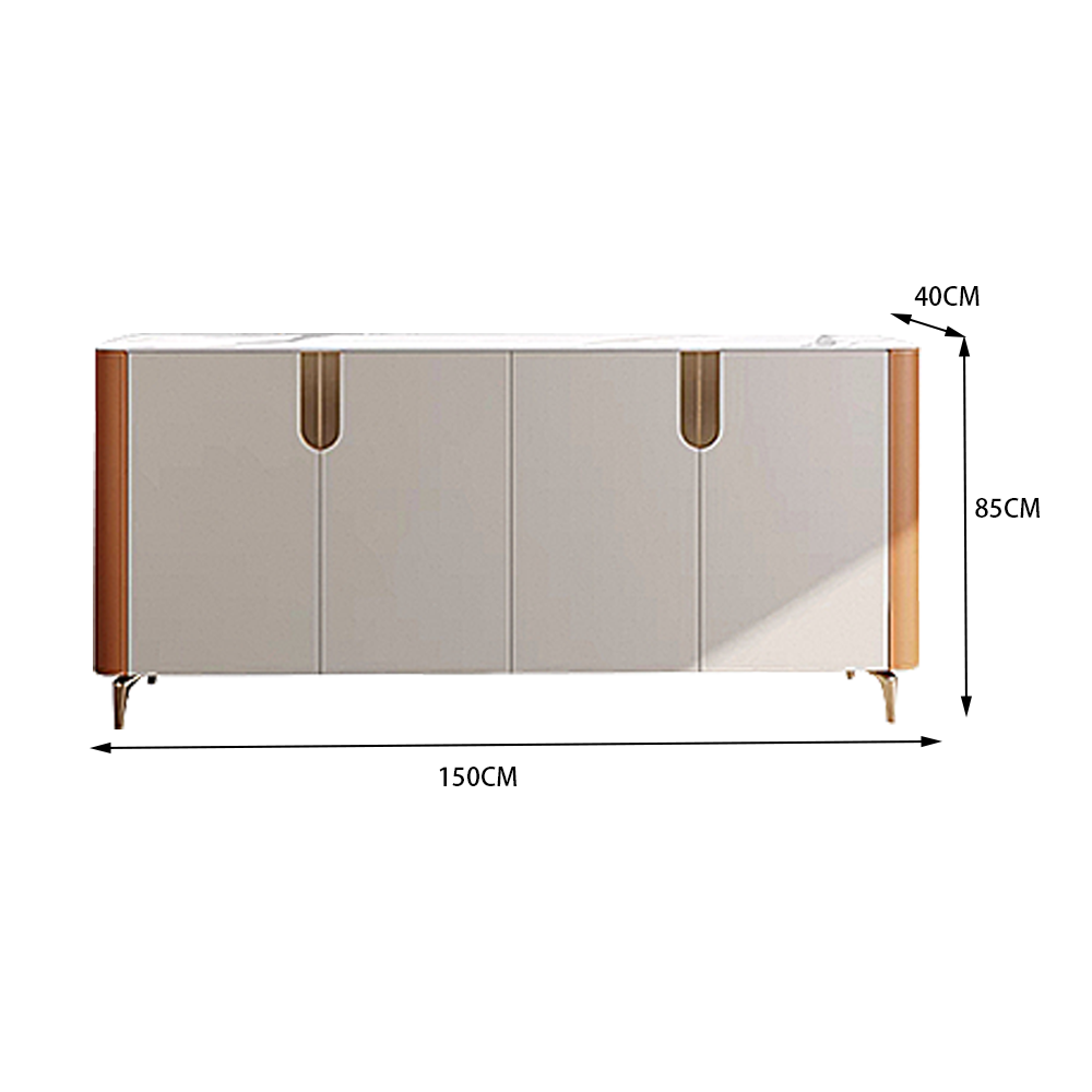 LUXORA SC1035 150CM  Luxurious Style Ceramic Stone Top Sideboard Cabinet