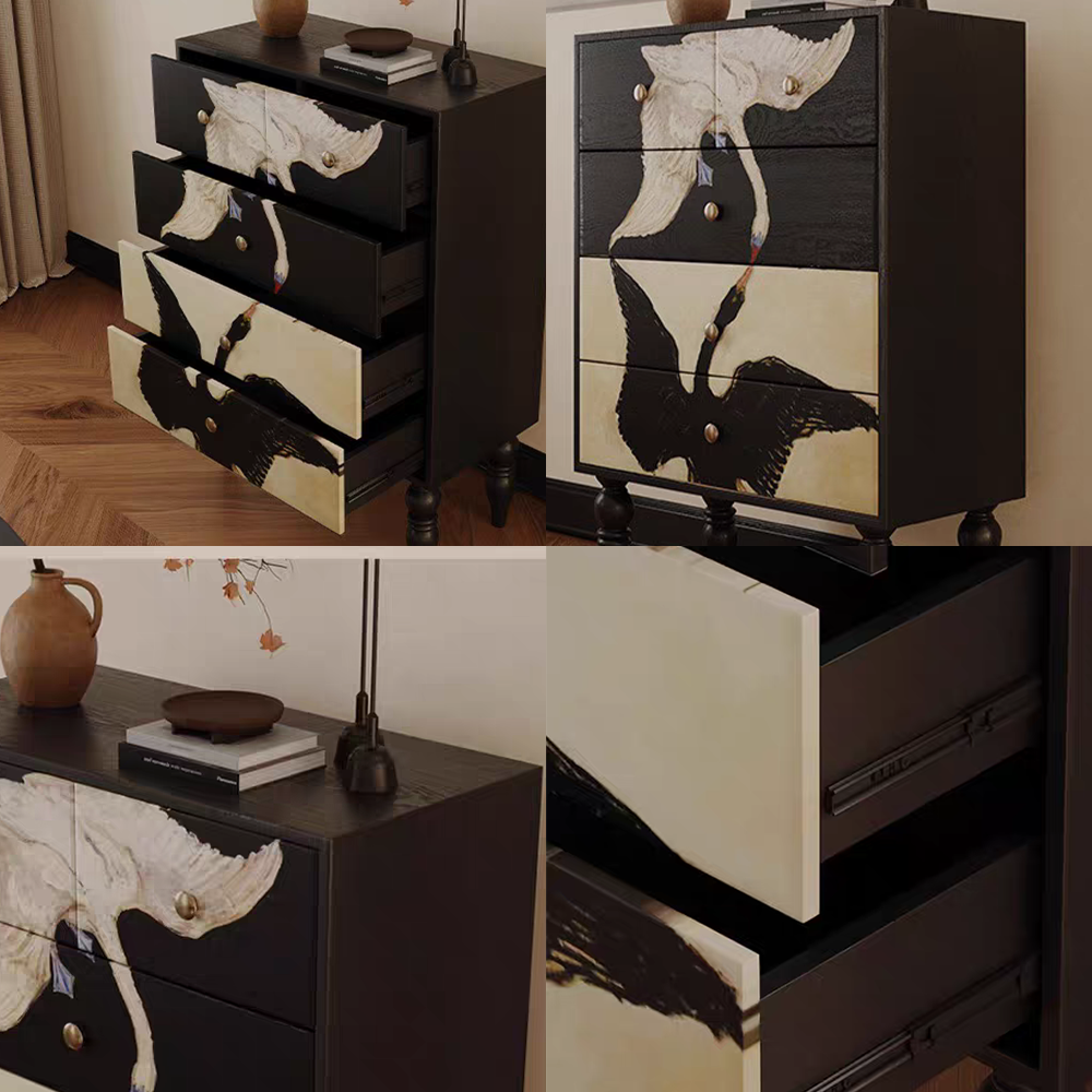 LUXORA SC1039 Solid Wood Hand Painted Sideboard