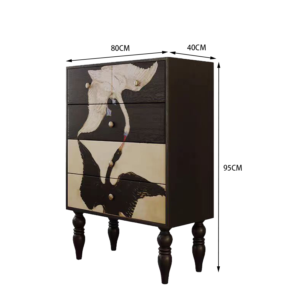 LUXORA SC1039 Solid Wood Hand Painted Sideboard