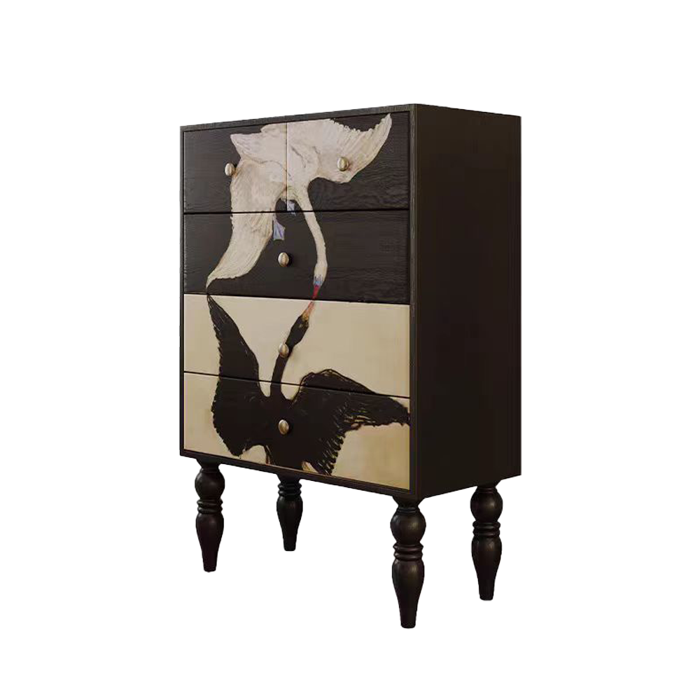LUXORA SC1039 Solid Wood Hand Painted Sideboard