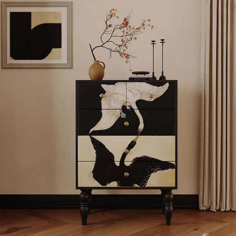 LUXORA SC1039 Solid Wood Hand Painted Sideboard