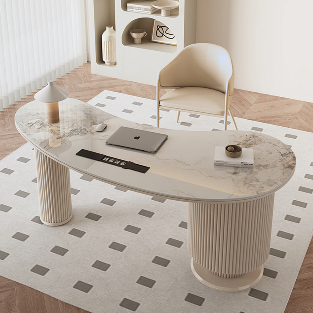 LUXORA WD1013 140/160/180cm Length Office Desk Sintered Stone Tabletop