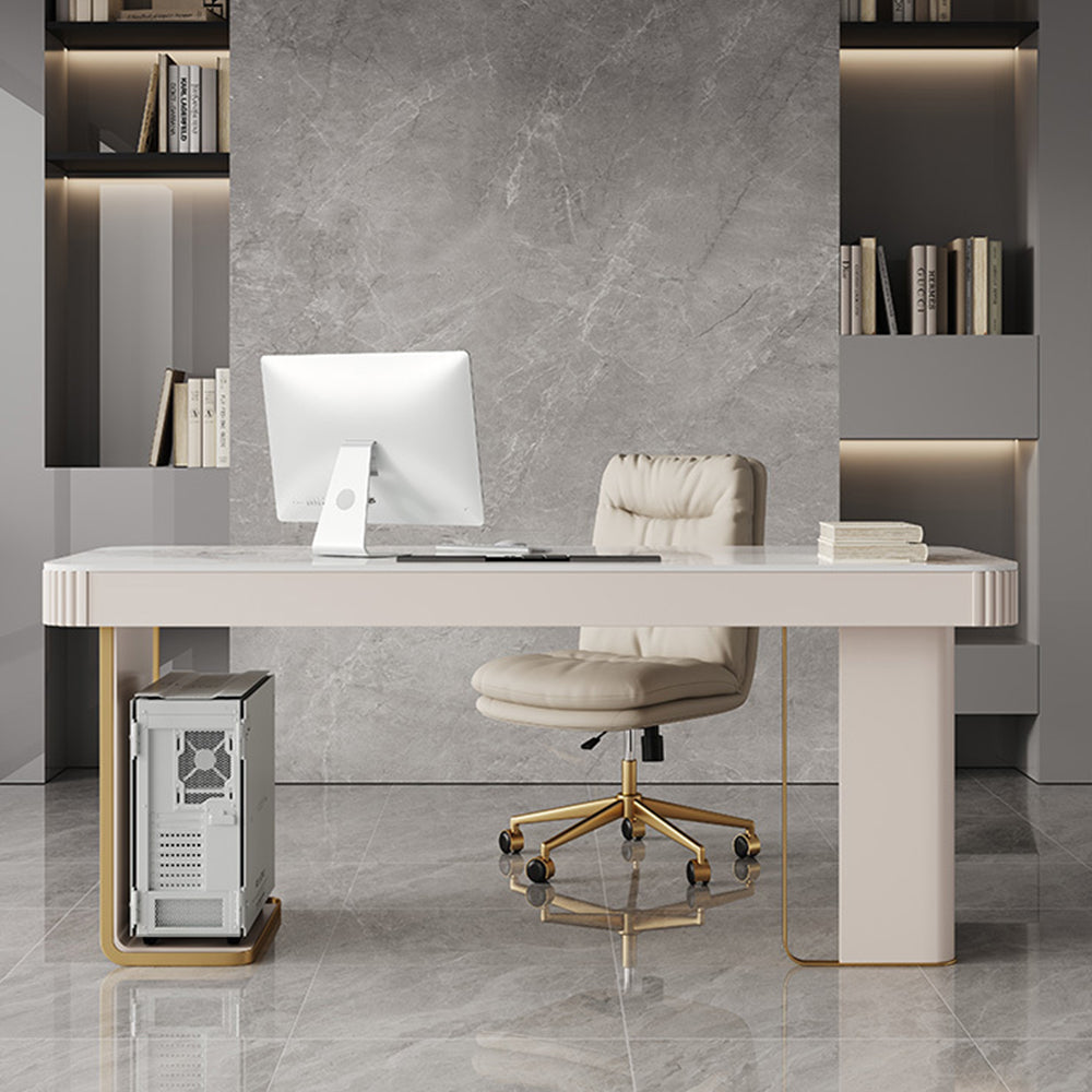 LUXORA WD1021 140cm Length Office Desk Sintered Stone Tabletop
