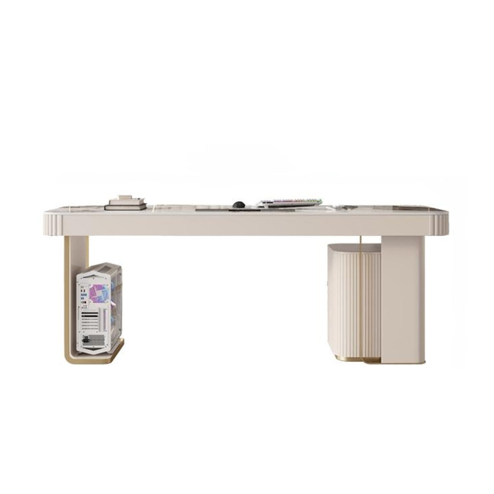 LUXORA WD1021 140cm Length Office Desk Sintered Stone Tabletop