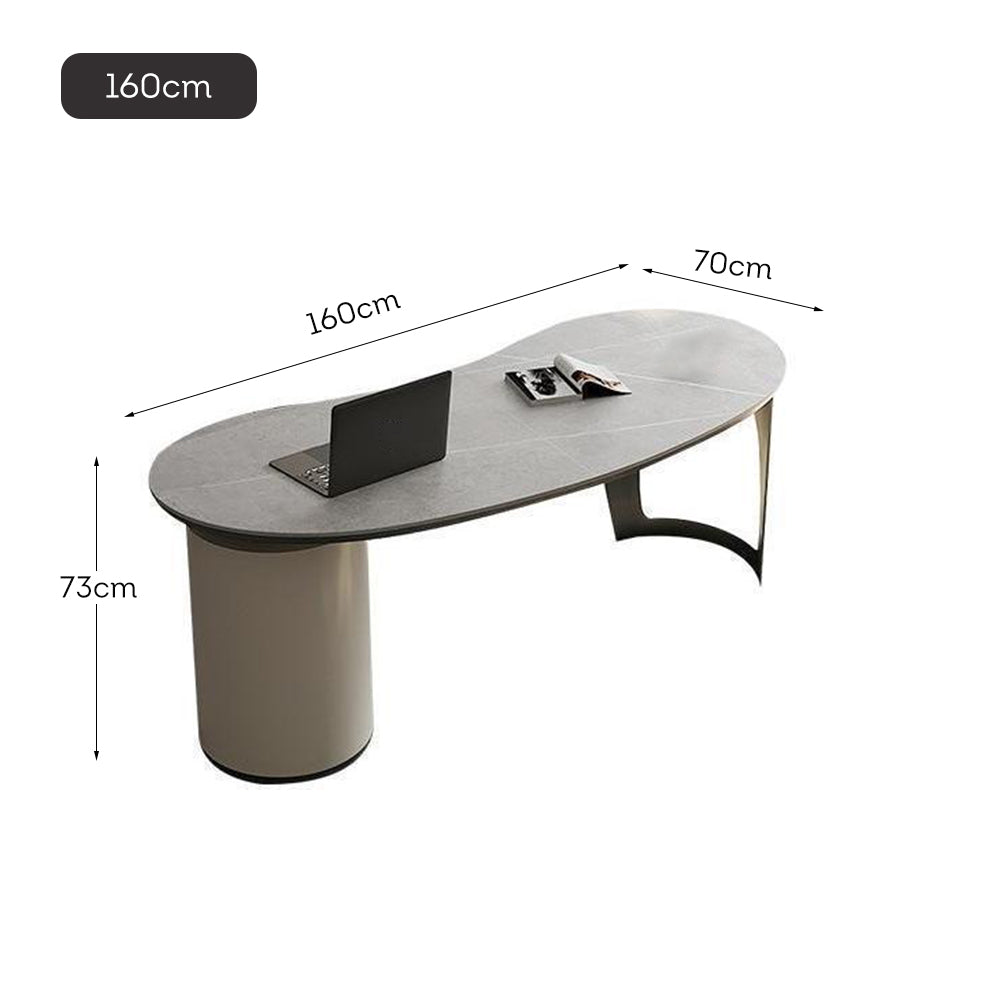 LUXORA WD1024 140/160/180cm Length Office Desk Sintered Stone Tabletop