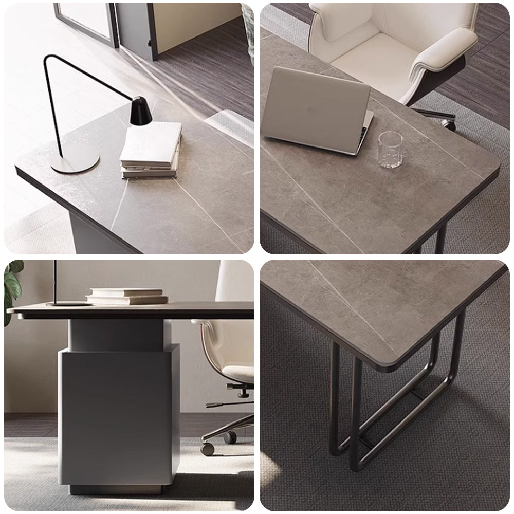 LUXORA WD1026 140/160/180cm Length Office Desk Sintered Stone Tabletop